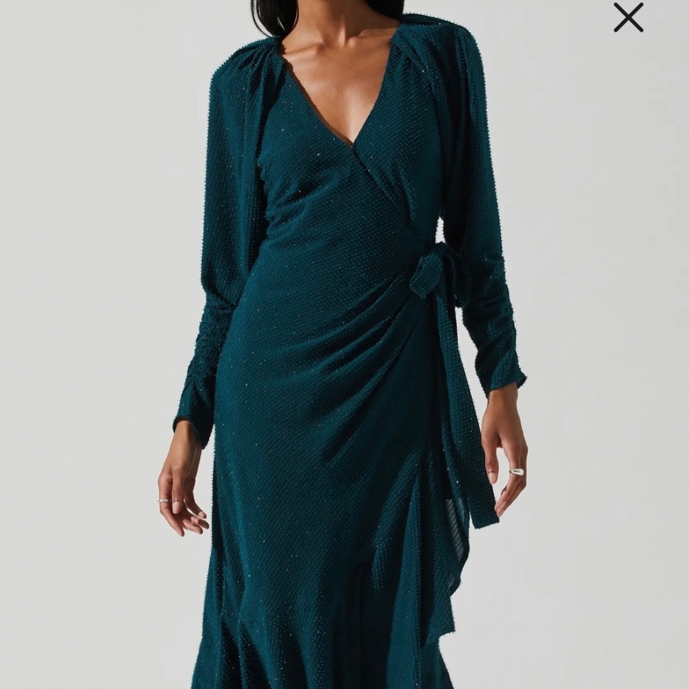 ASTR the Label Zenaida Long Sleeve Wrap Dress